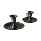 Pair of brass thumb candlesticks
