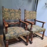 Pair of Louis XIII style armchairs