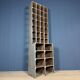 Large old industrial wooden workshop pigeonhole cabinet