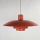 Louis Poulsen PH 4/3 pendant lamp orange metal shades by Poul Henningsen
