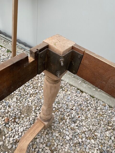 Sanded farmhouse table extension up to 2.54m