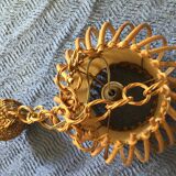 Vintage rattan pendant light