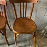 Pair of mismatched Thonet chairs