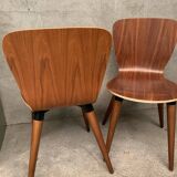 Paire de chaises Design Wood en noyer