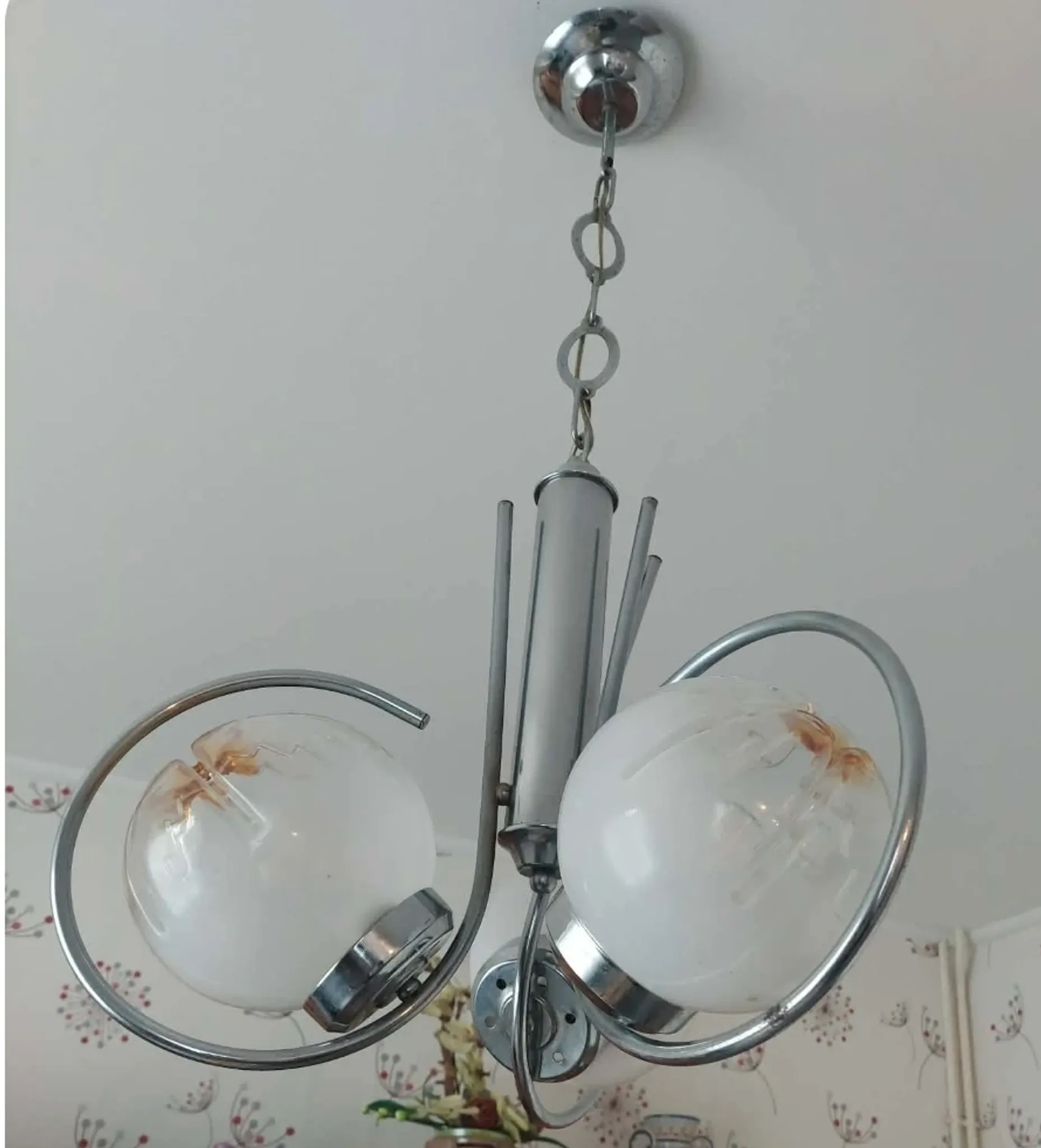 Italian design chandelier from the 1970s.