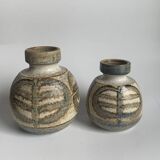 Set of 2 Mid-Century Danish Ceramic Studio Vase from Søholm, 1960s