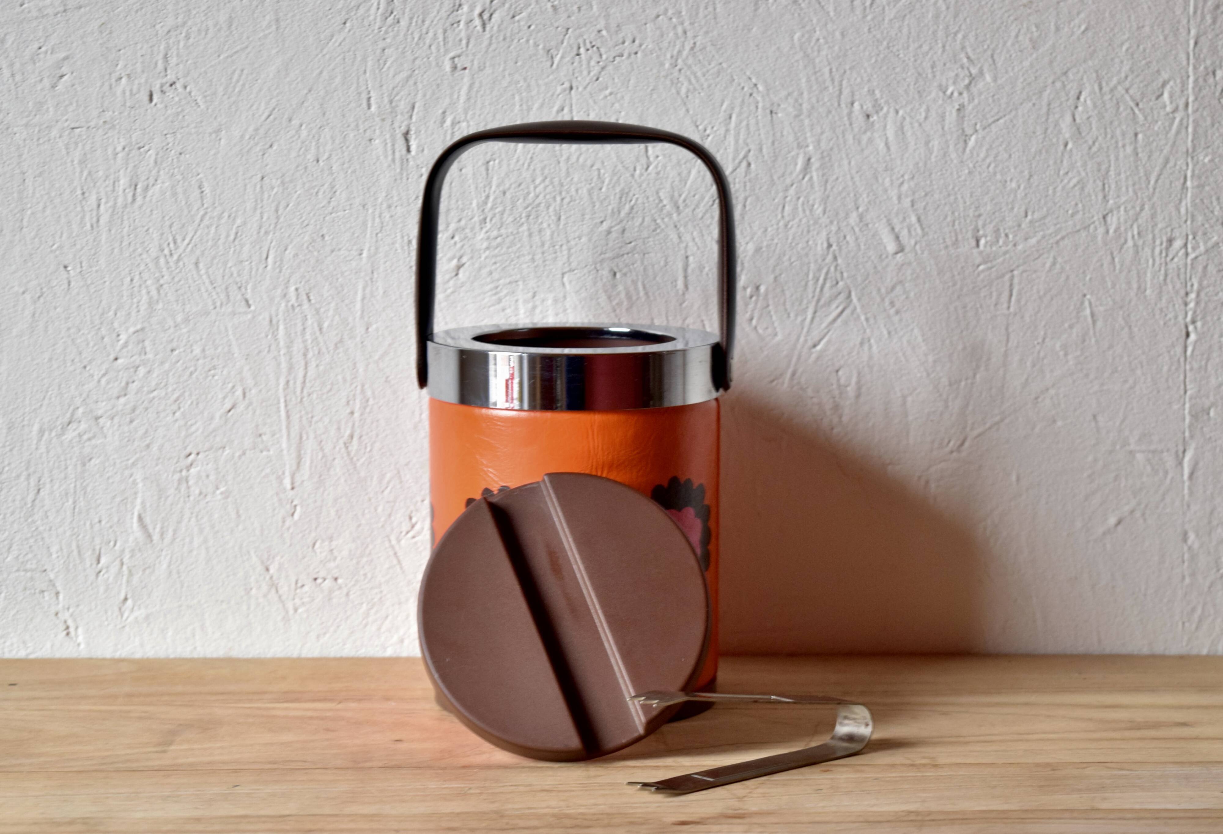 Vintage Brabantia ice bucket - Patrice floral decor - Netherlands