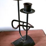 Large brutalist candle holder bottle holder design 60s