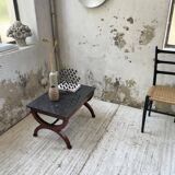 Empire style marble and mahogany coffee table