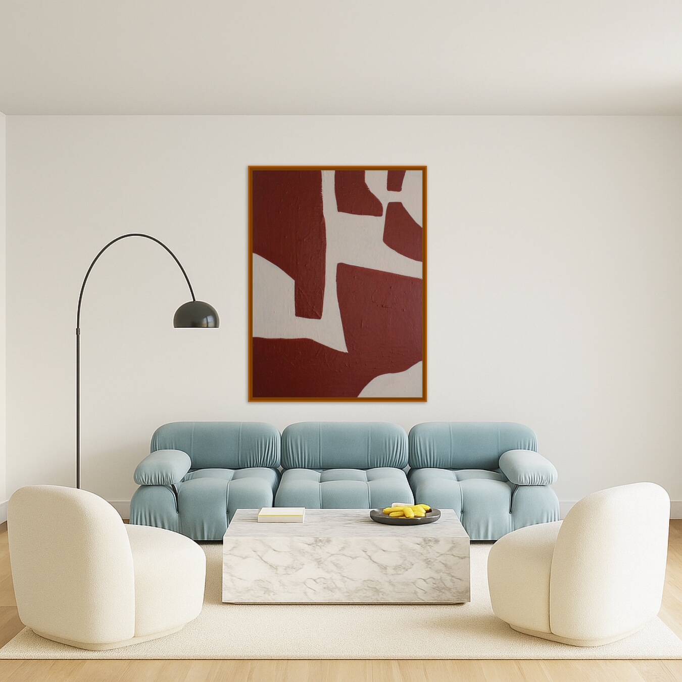 Minimalist terracotta canvas. 2. by Bodasca
