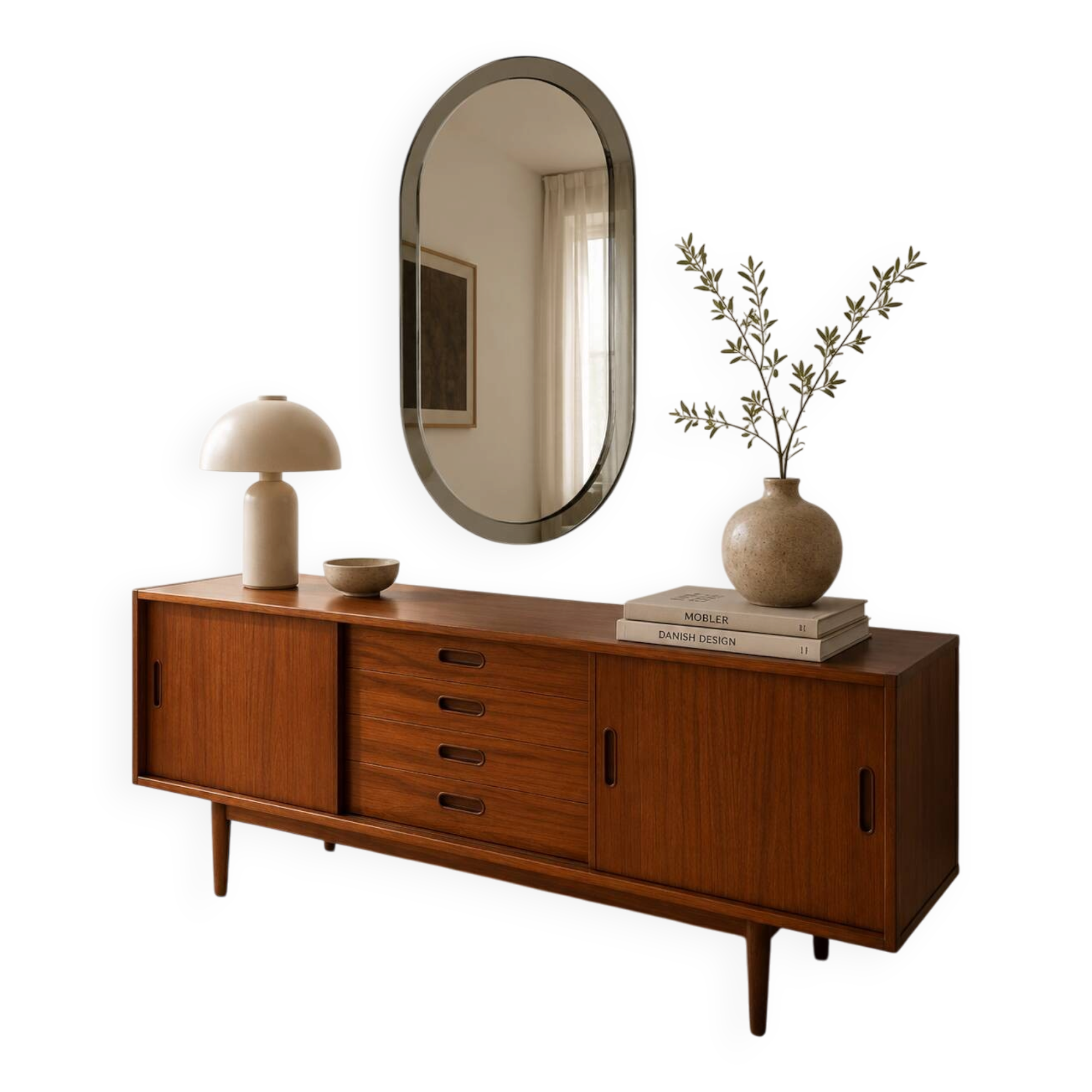 Italian Veca mirror in smoked glass, 1970s