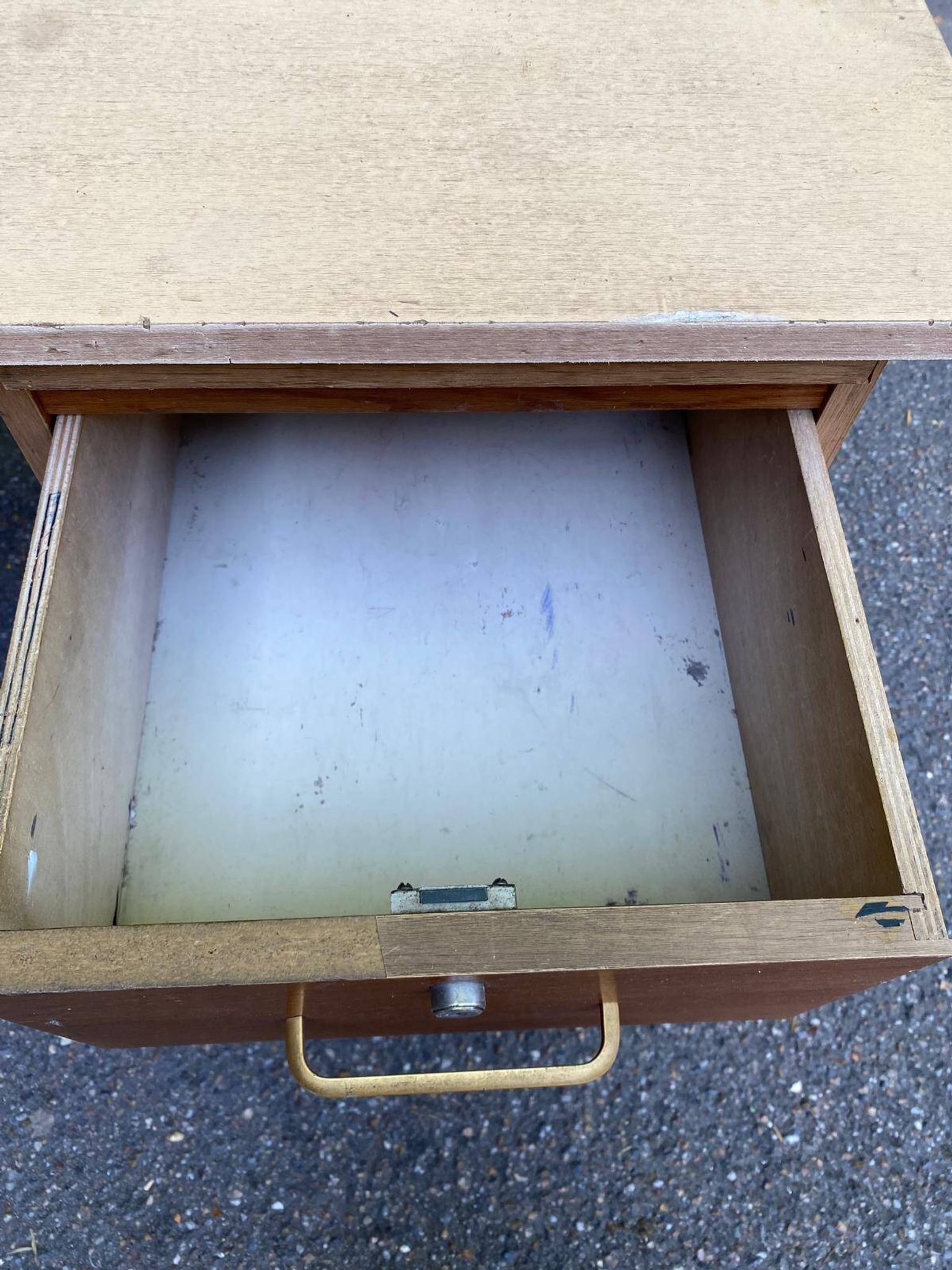Vintage Scandinavian wooden desk from the 1970s.