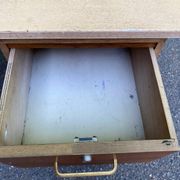 Vintage Scandinavian wooden desk from the 1970s.