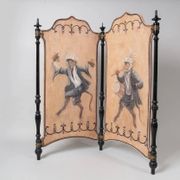 Paravent italien avec peinture décorative récente