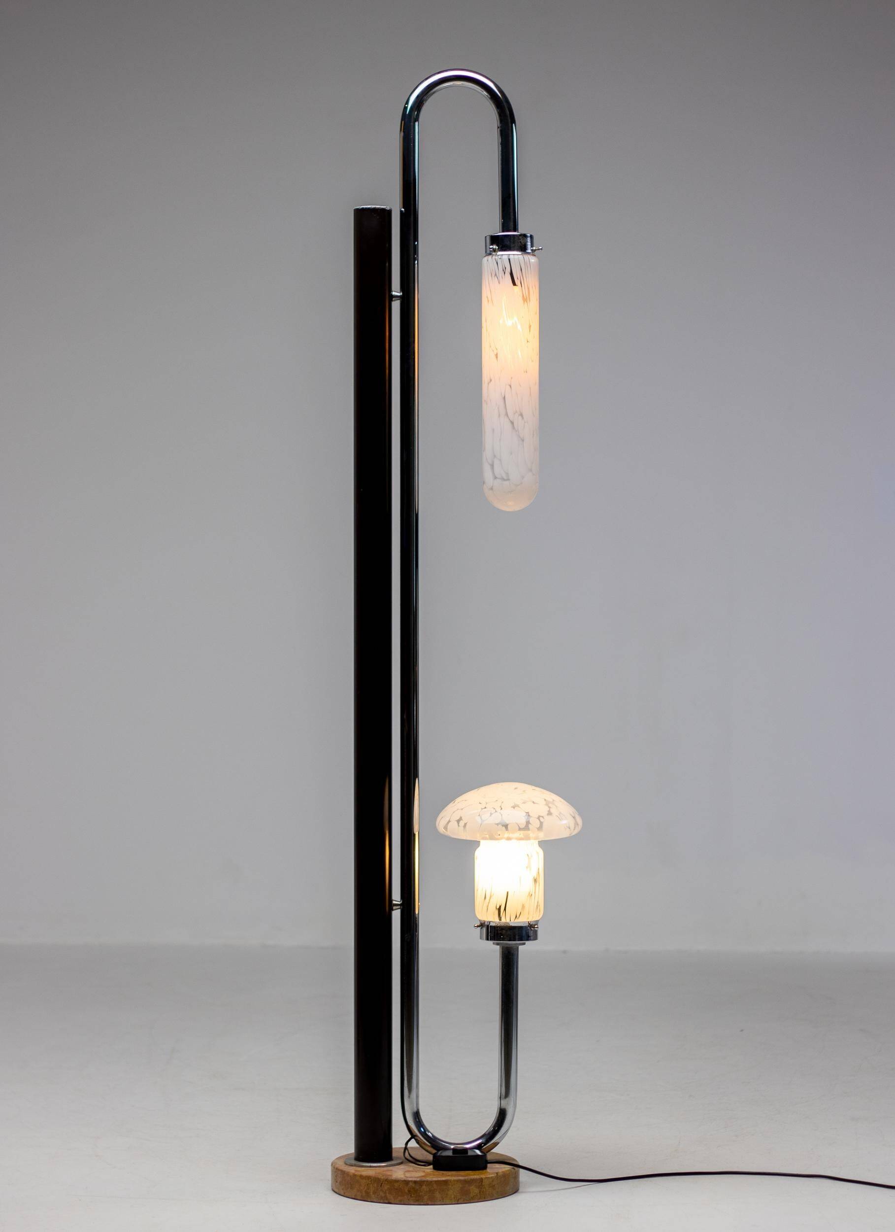 Lampadaire en verre de Murano moderne du milieu du siècle dernier par Carlo Nason pour Mazzega