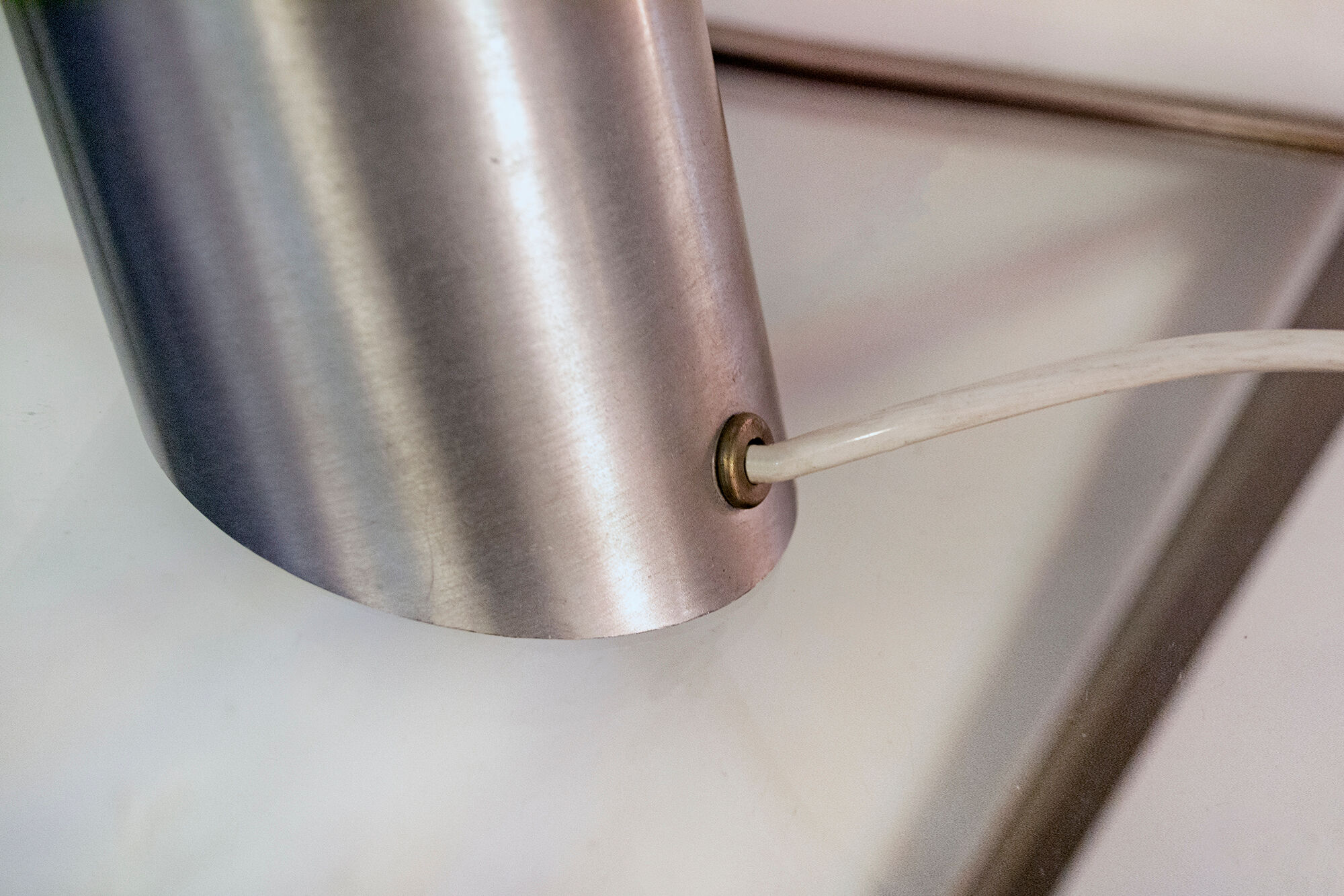 Chromed aluminium table lamp, Italy, 1970s