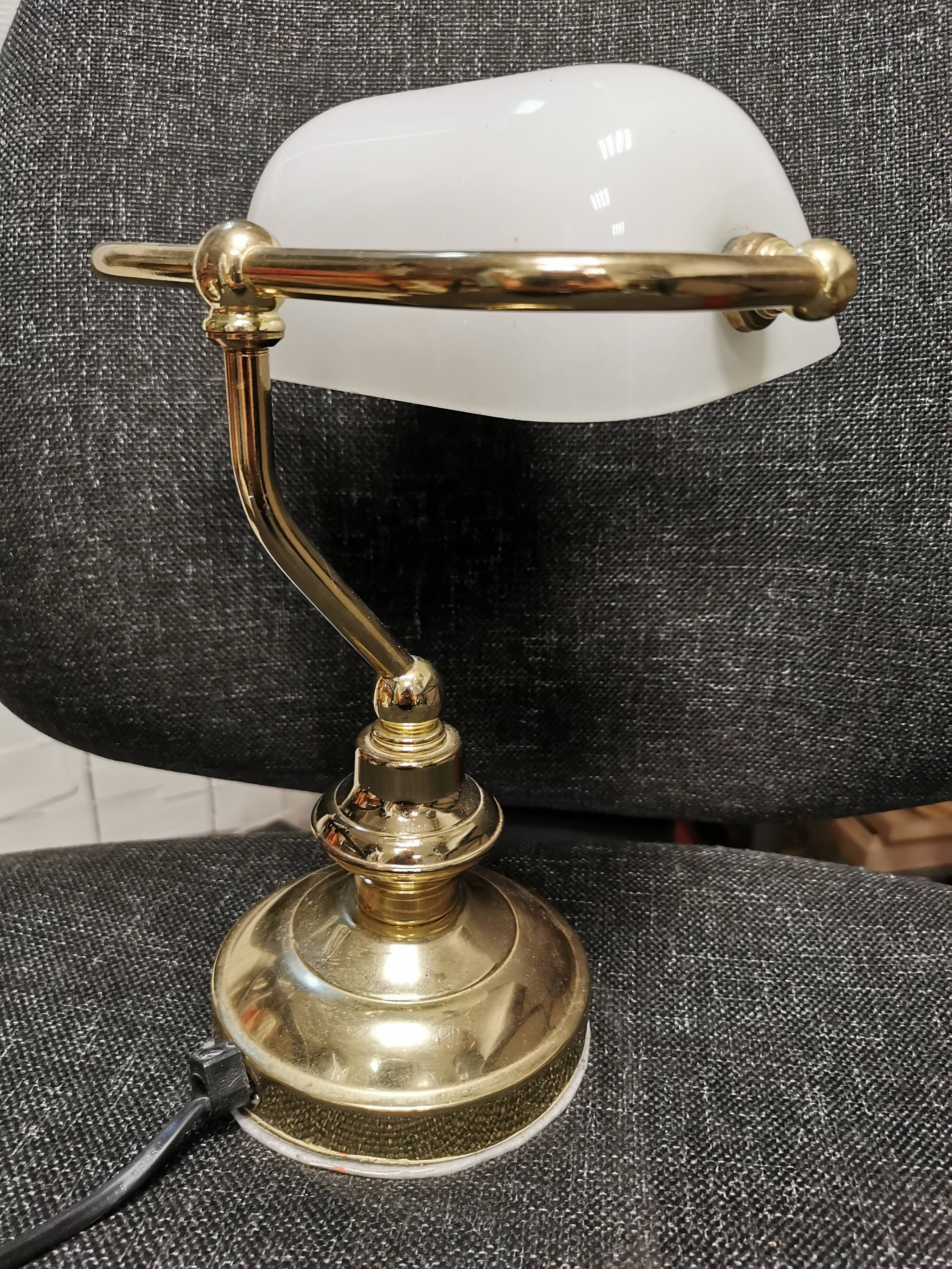 Small vintage desk lamp reading notary style