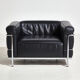 Fauteuil en cuir LC3 de Le Corbusier pour Cassina