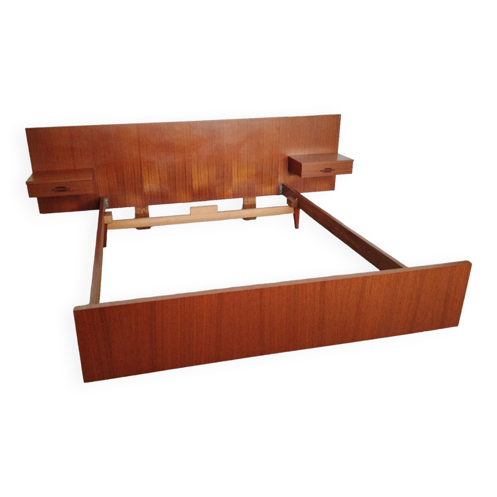 Scandinavian bed in vintage teak