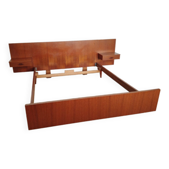 Scandinavian bed in vintage teak