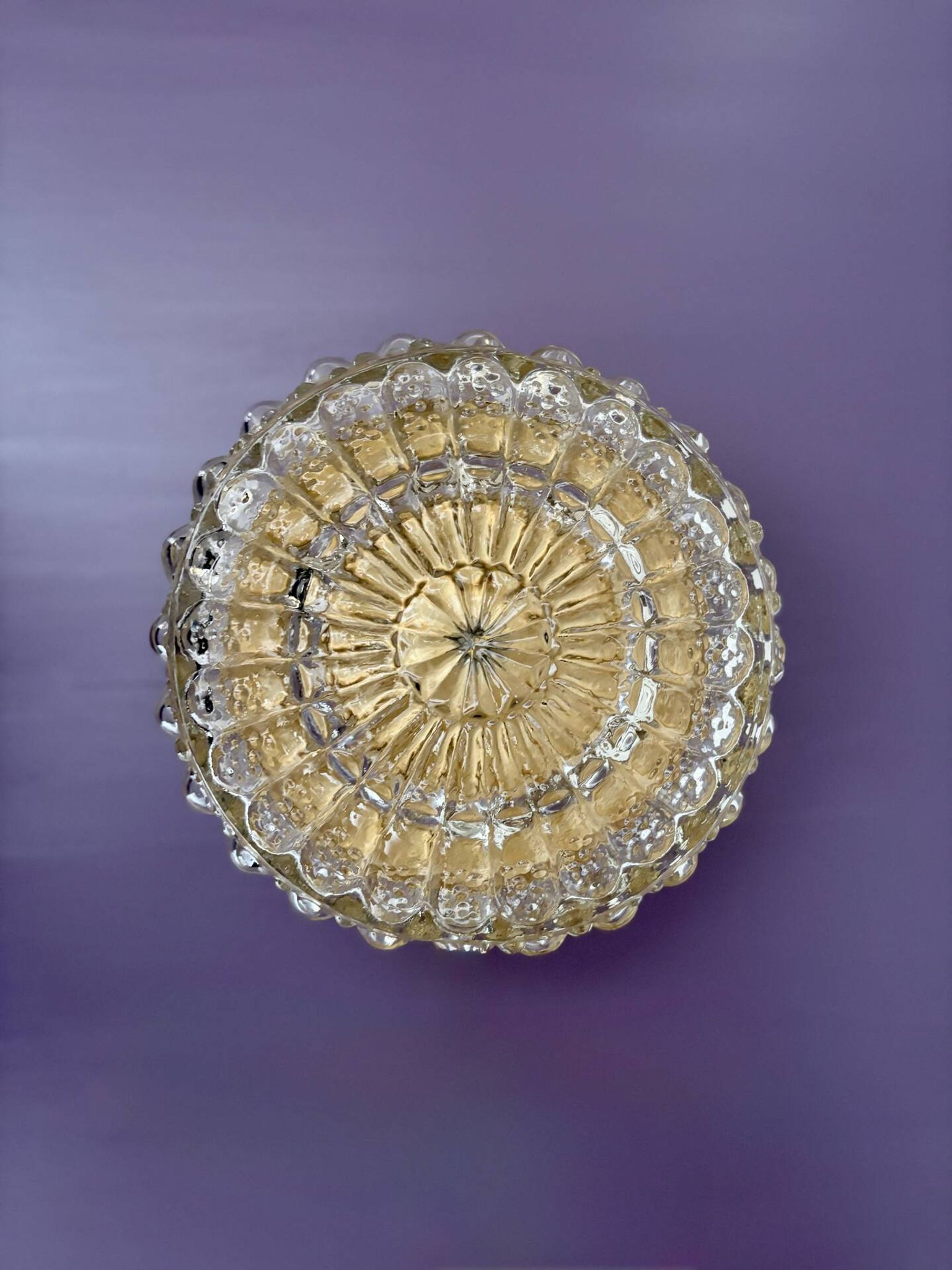 Vintage glass moulded globe wall or ceiling light.