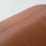 Leather armchair, 1970s, manufacturer Sitag, cognac brown leather.