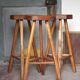 Bar stool X 3, wooden stool, brutalist stool, high stool, die