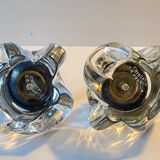 Pair of vintage crystal candle holders