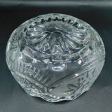 Vide-pocket / crystal cup with floral decoration