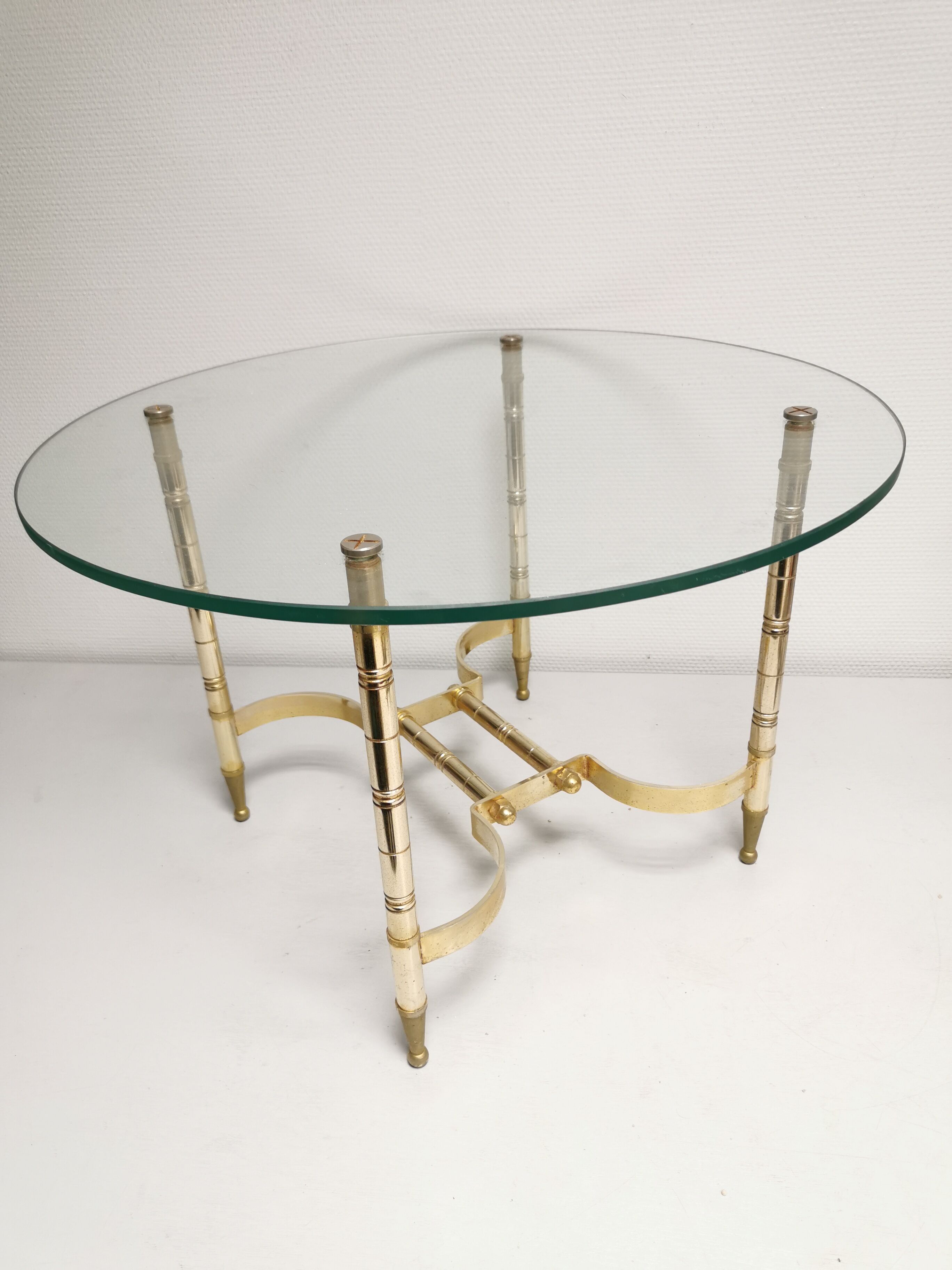 Table basse de salon vintage hollywood regency années 50-60