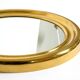 Beautiful, heavy, round Italian brass mirror from the 1960s