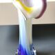 Vase design Fleur Arum. In blown art glass, Murano style. 21 cm.
