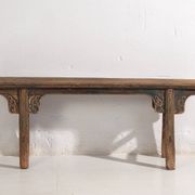 Banc asiatique ancien aux teintes bleu marine (c.1870) #10