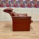 Pair of "Erpo" designer adjustable leather armchairs.