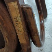 Curved wooden armchair Fischel bistro style late 19th century