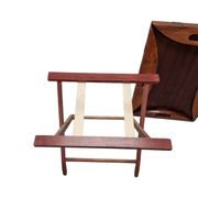 Table basse vintage en acajou avec plateau, années 1970