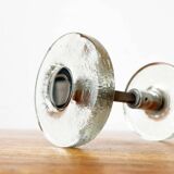 Mid-century modern glass and metal door handle from the space age, Germany, 1960s.