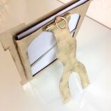 Brushed brass photo frame art deco style / 30s-40s