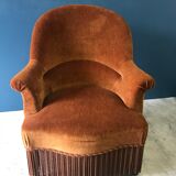 Velvet toad armchair "rust"