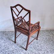Asian canine armchair in wood in imitation of bamboo