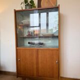 Vaisselier vitrine meuble de rangement vintage pieds compas