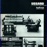 Canapé italien en bois et daim "Ussaro" de Luciano Frigerio, 1970