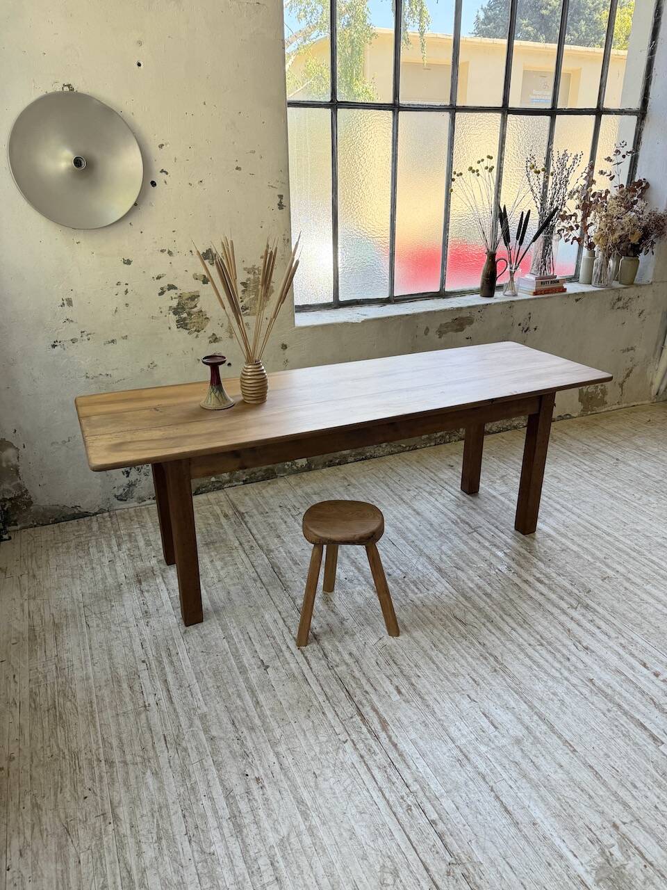 Walnut farmhouse table 2.10m from the 50s