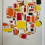 Aquarelle abstraite régate italienne, aquarelle
