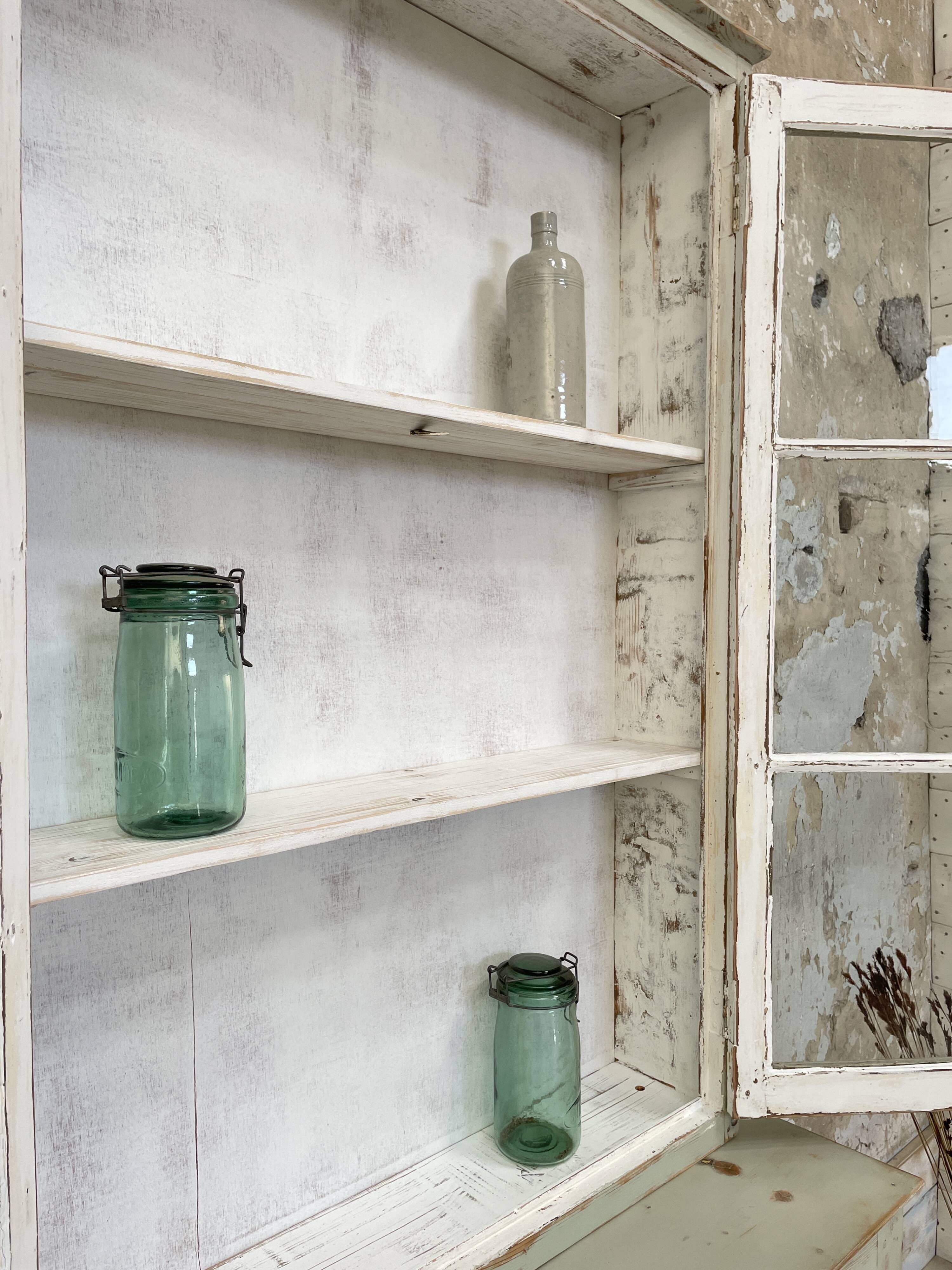 Furniture two body showcase, around 1900.