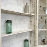 Furniture two body showcase, around 1900.