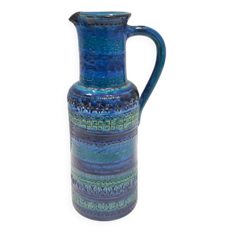Rimini Blue Ceramic Pitcher Vase by A. Londi and F. Montelupo for Bitossi