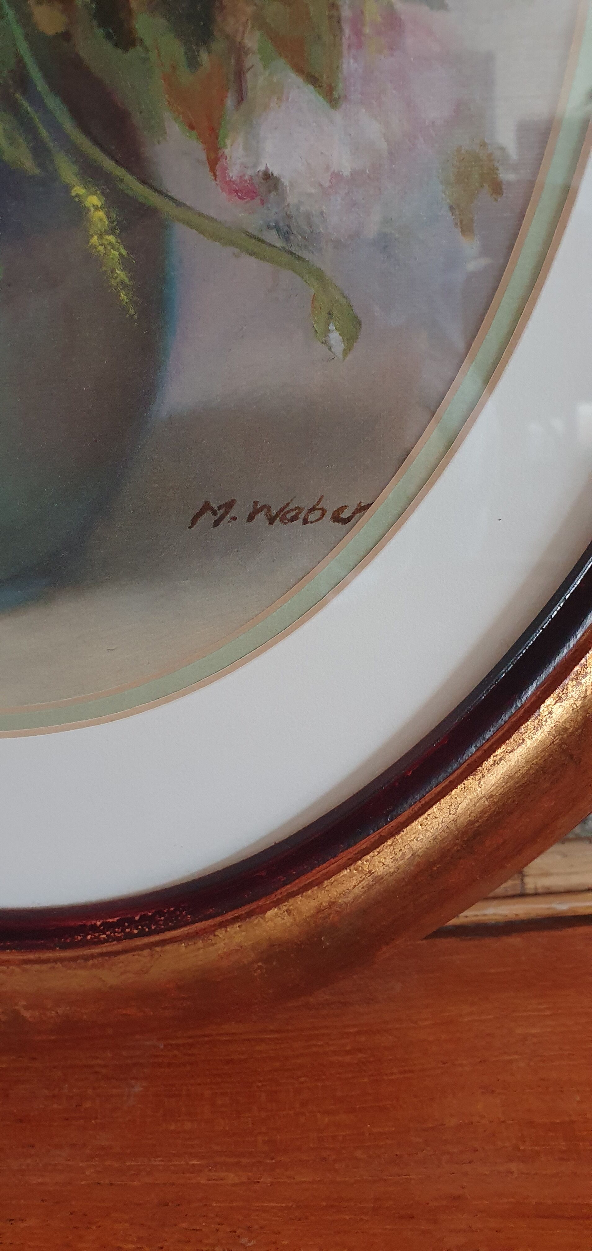 Old bouquet of flowers painting