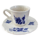 Aubusson earthenware cup and saucer from Sarreguemines FRANCE