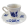 Aubusson earthenware cup and saucer from Sarreguemines FRANCE